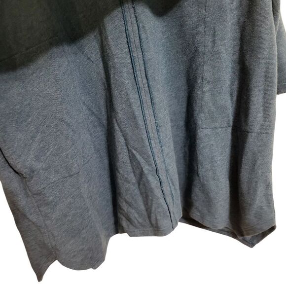 J. Jill Pure Jill Blue Wide Sleeve Sharkbite Hem Sweater Cowlneck Oversized, S - Picture 4 of 8